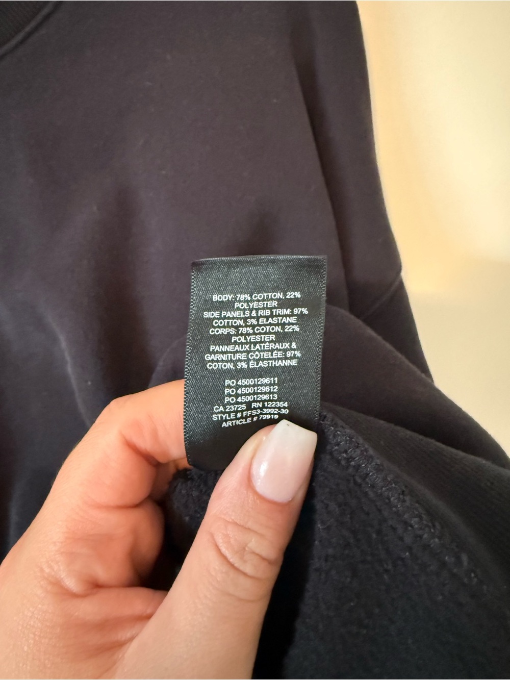 74. | Aritzia | TNA | Perkins | Black Cropped Crewneck | 3 - Picture 6 of 6